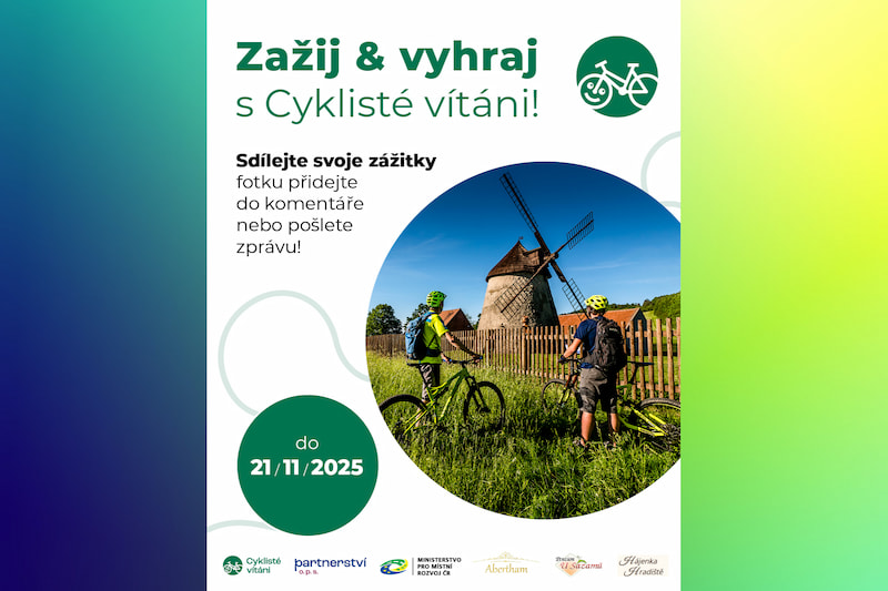 Soutěž s “Zažij a vyhraj “ s Cyklisté vítáni